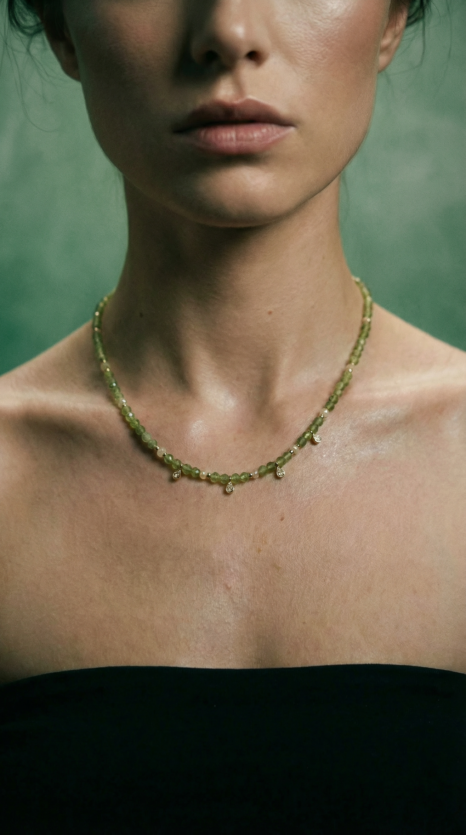 Peridot Choker with Ethiopian Opal