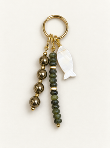 Natural Crystal Mother of Pearl Bag Charm