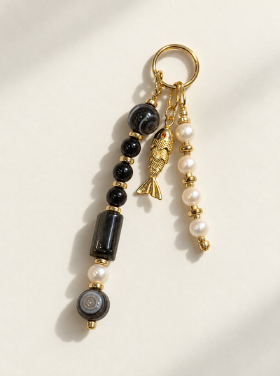 Natural Crystal Bag Charm