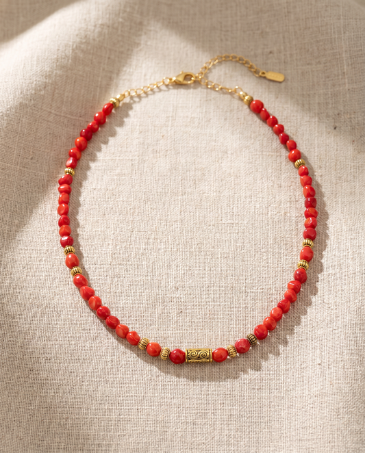 Orange Coral Necklace