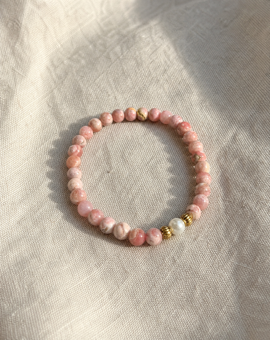 Pink Rhodochrosite Bracelet