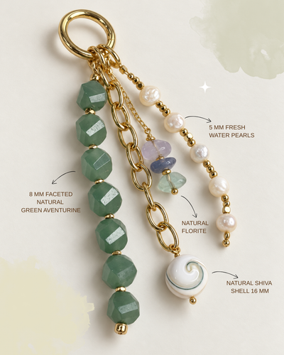 Luck and Abundance Natural Crystal Bag Charm
