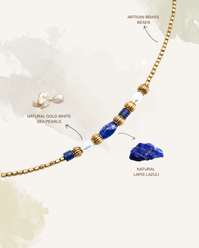 Lapis Lazuli Pearl Necklace