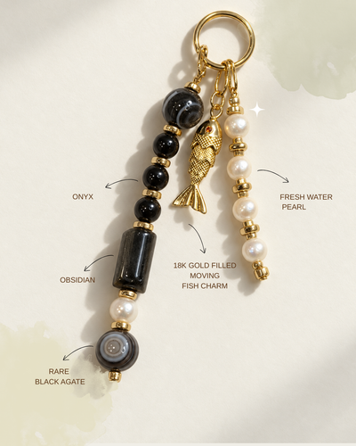 Natural Crystal Bag Charm
