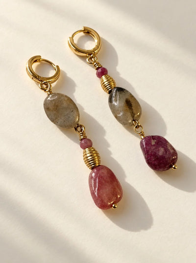 Pink Tourmaline Earrings