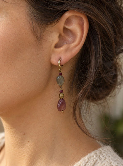 Pink Tourmaline Earrings