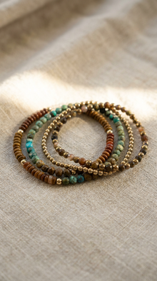 Earthy Stone Bracelet Stack