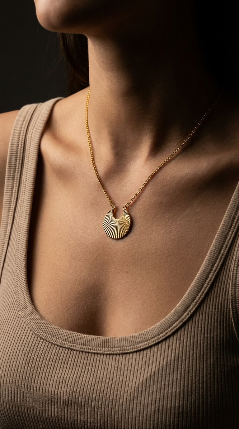 Golden Hour Brass Necklace
