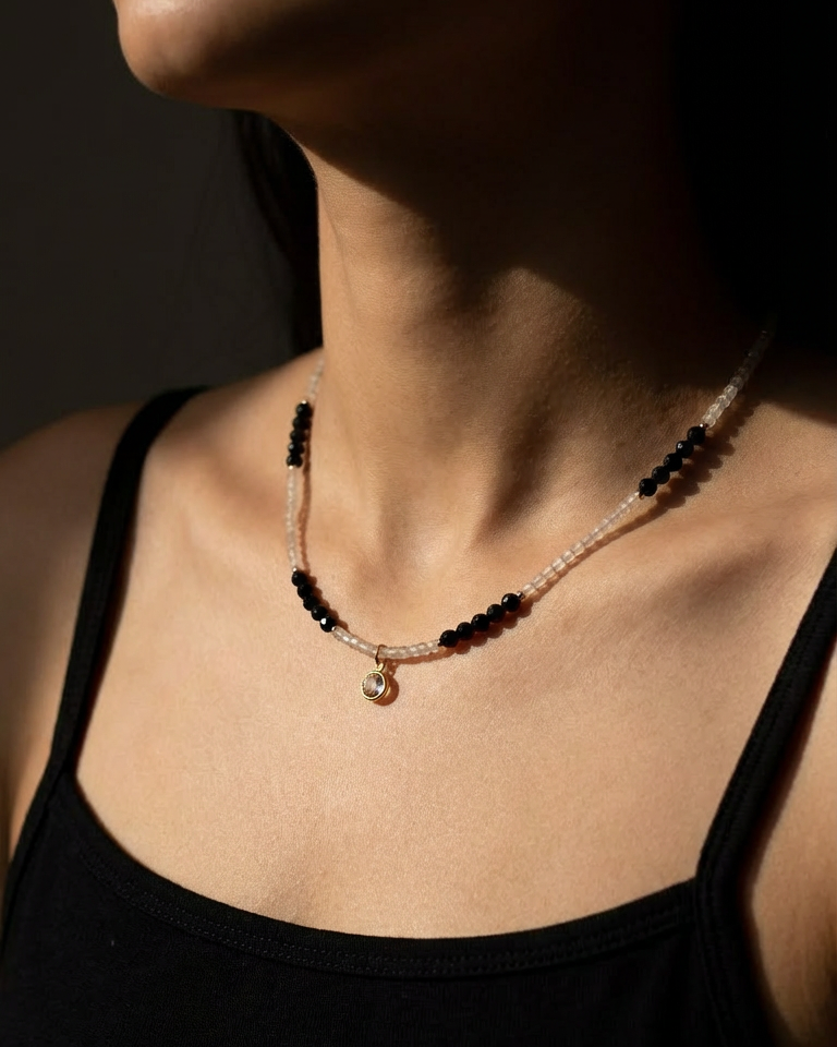 Sapphire & Moonstone Choker Necklace