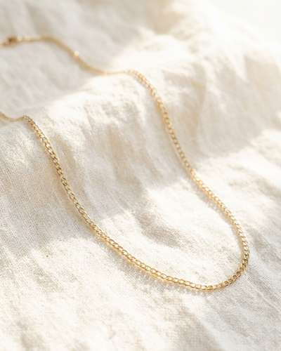 14k Light Gold Flat Chain