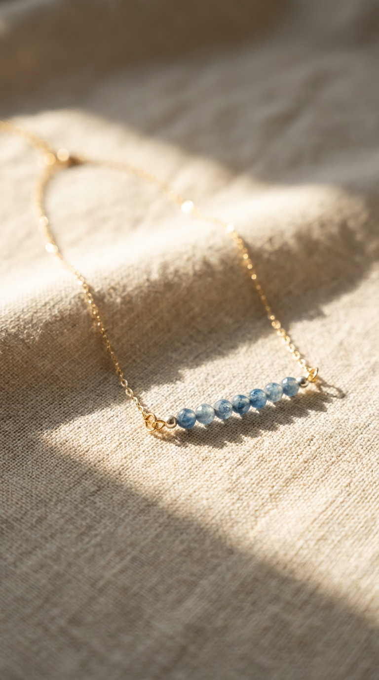 Aquamarine Bar Necklace