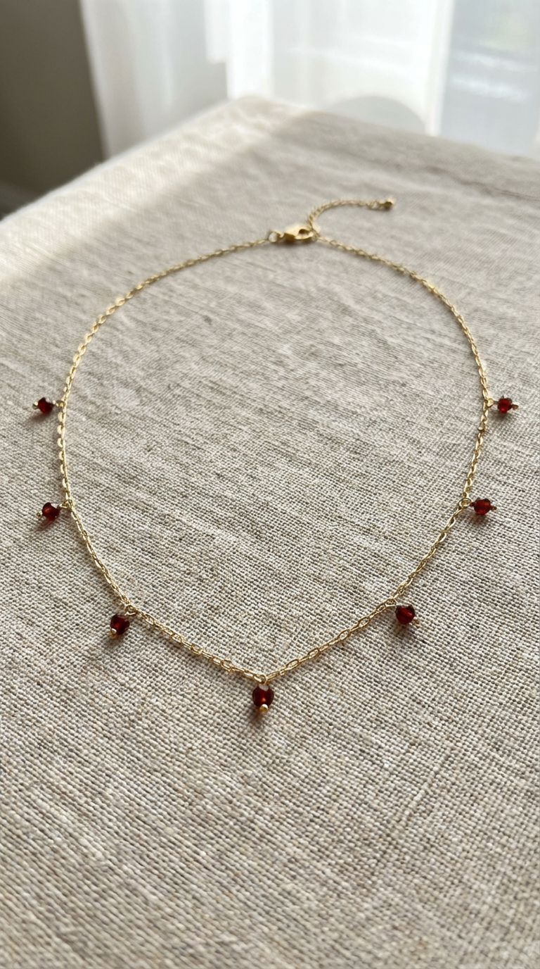 Hessonite Garnet Necklace