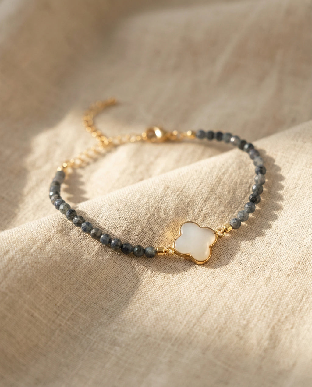 Kyanite Bracelet with Opalite Bezel