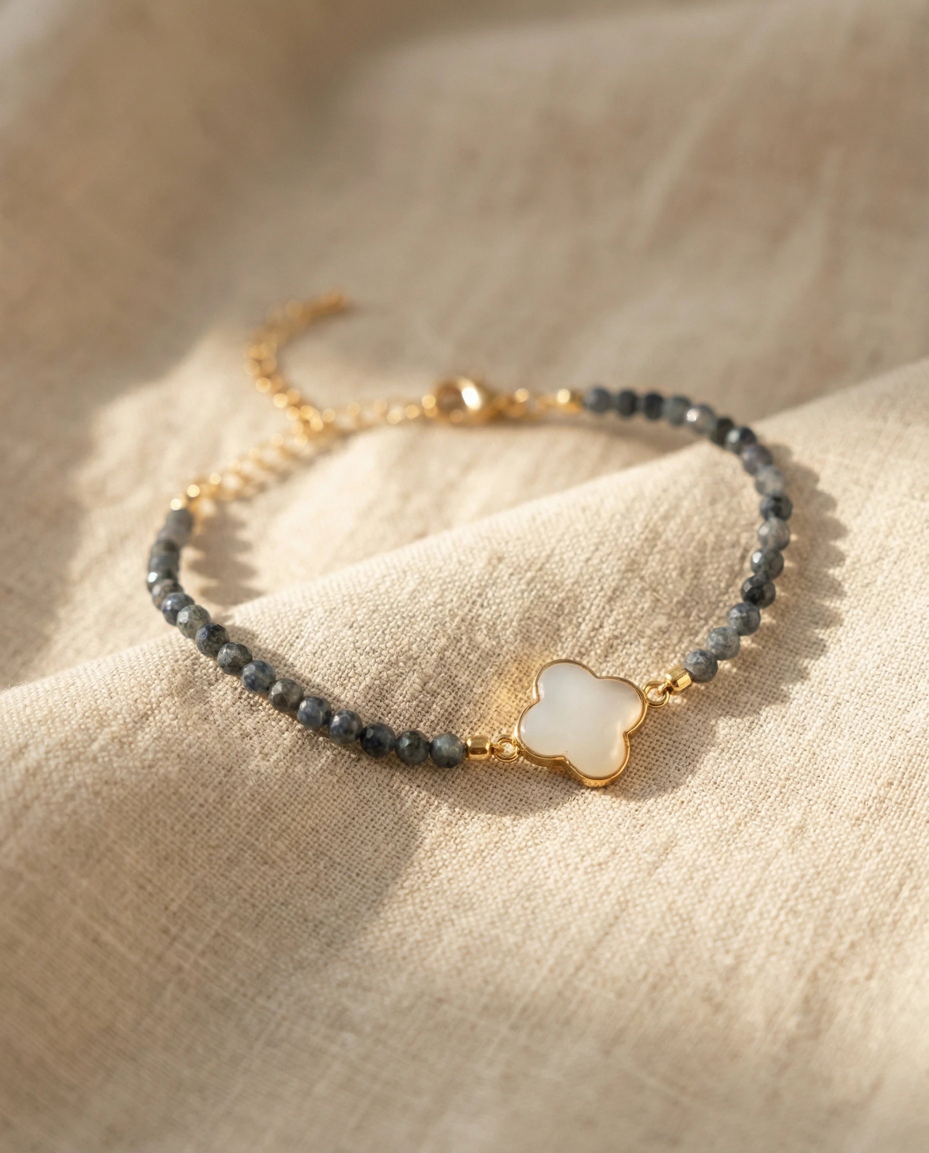 Kyanite Bracelet with Opalite Bezel