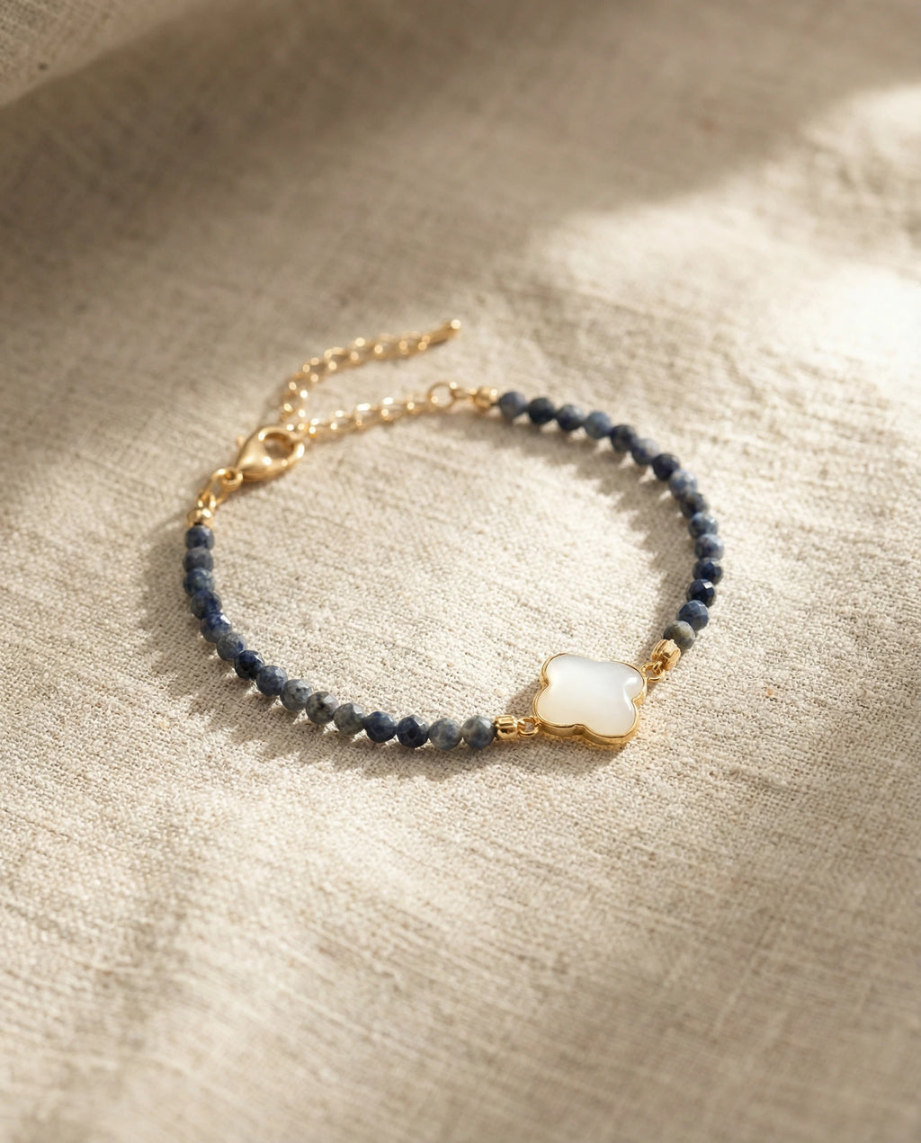 Kyanite Bracelet with Opalite Bezel