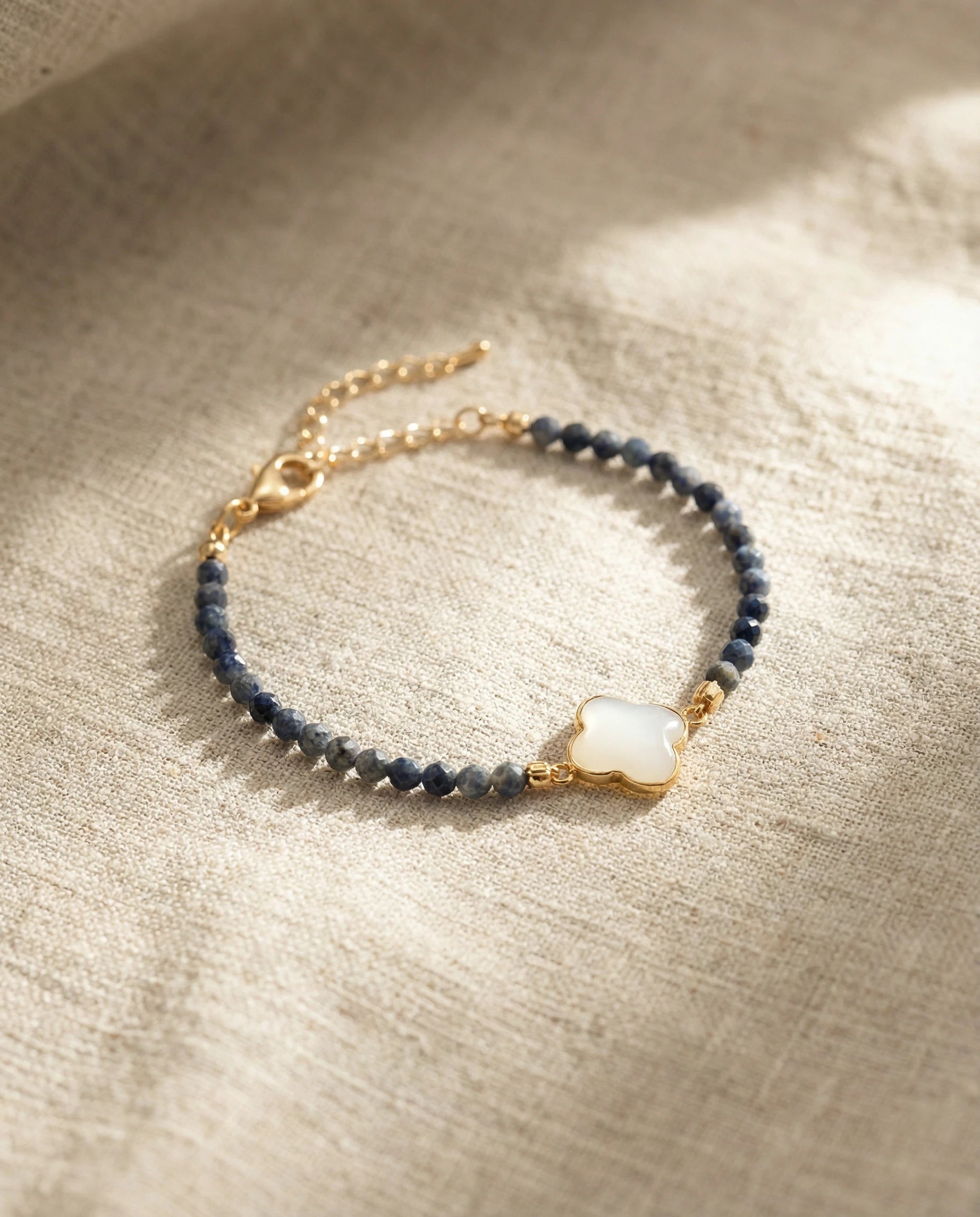Kyanite Bracelet with Opalite Bezel