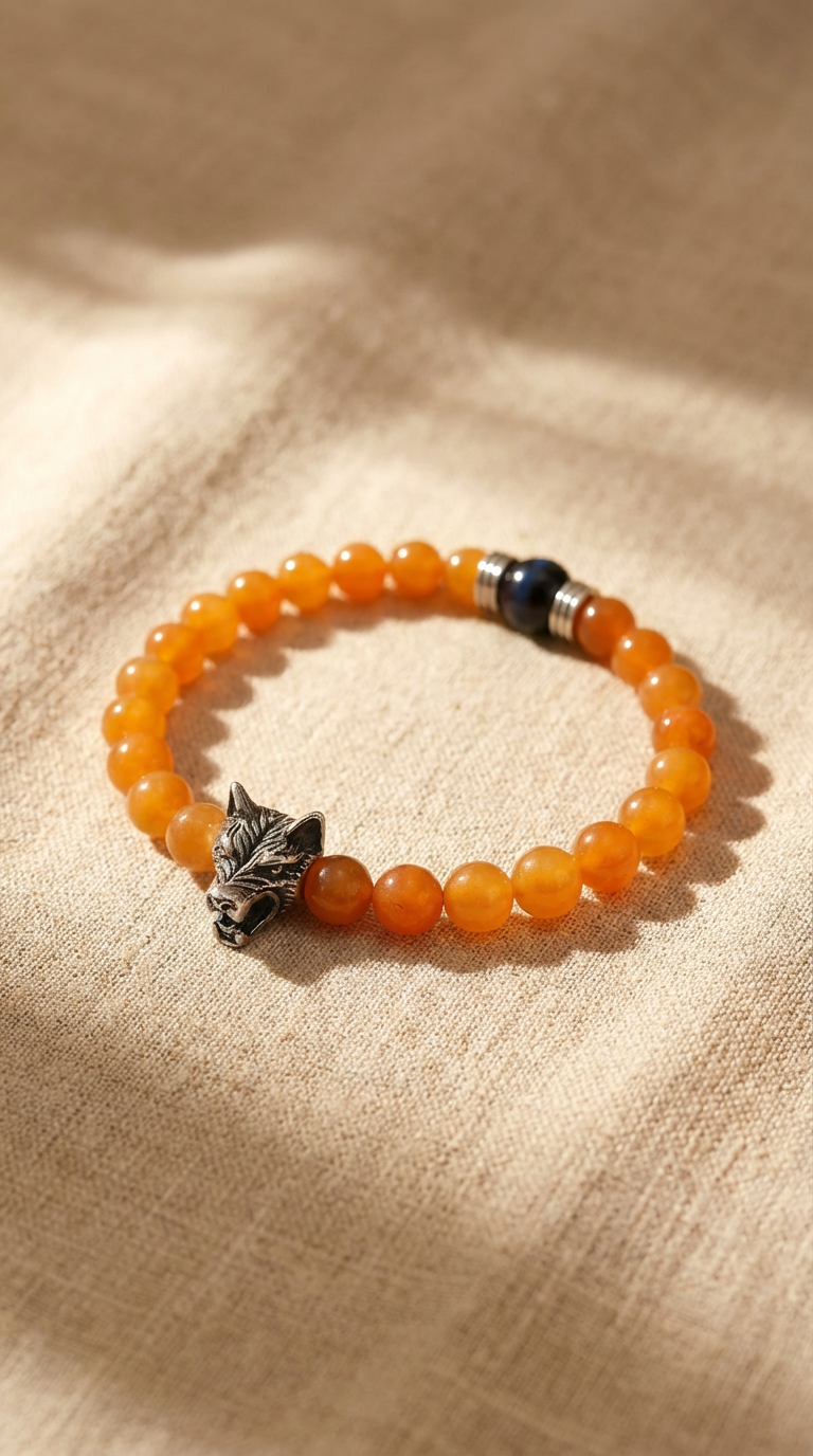 Orange Aventurine Yang Bracelet- The Initiator
