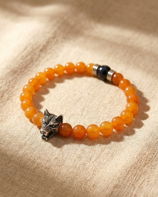 Orange Aventurine Yang Bracelet- The Initiator