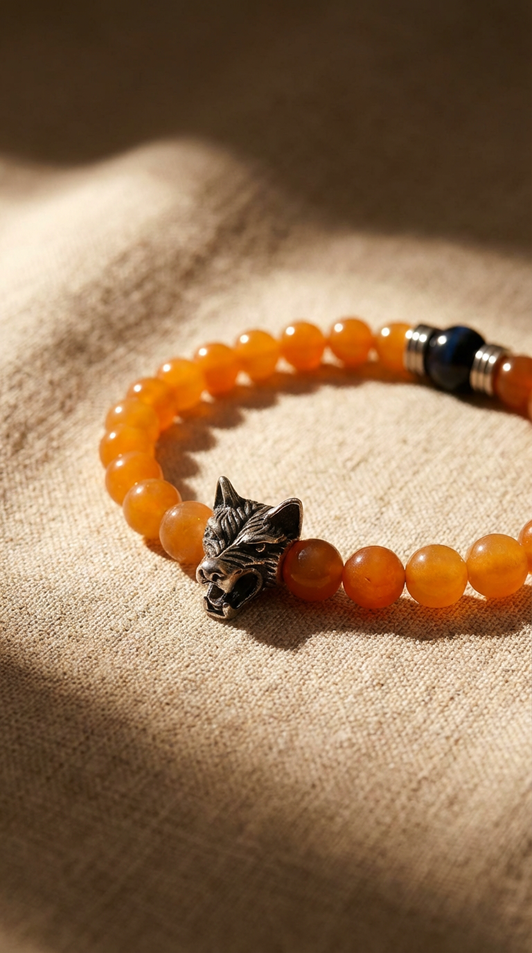 Orange Aventurine Yang Bracelet- The Initiator