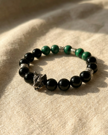 Obsidian Malachite Yang Bracelet - The Transformer