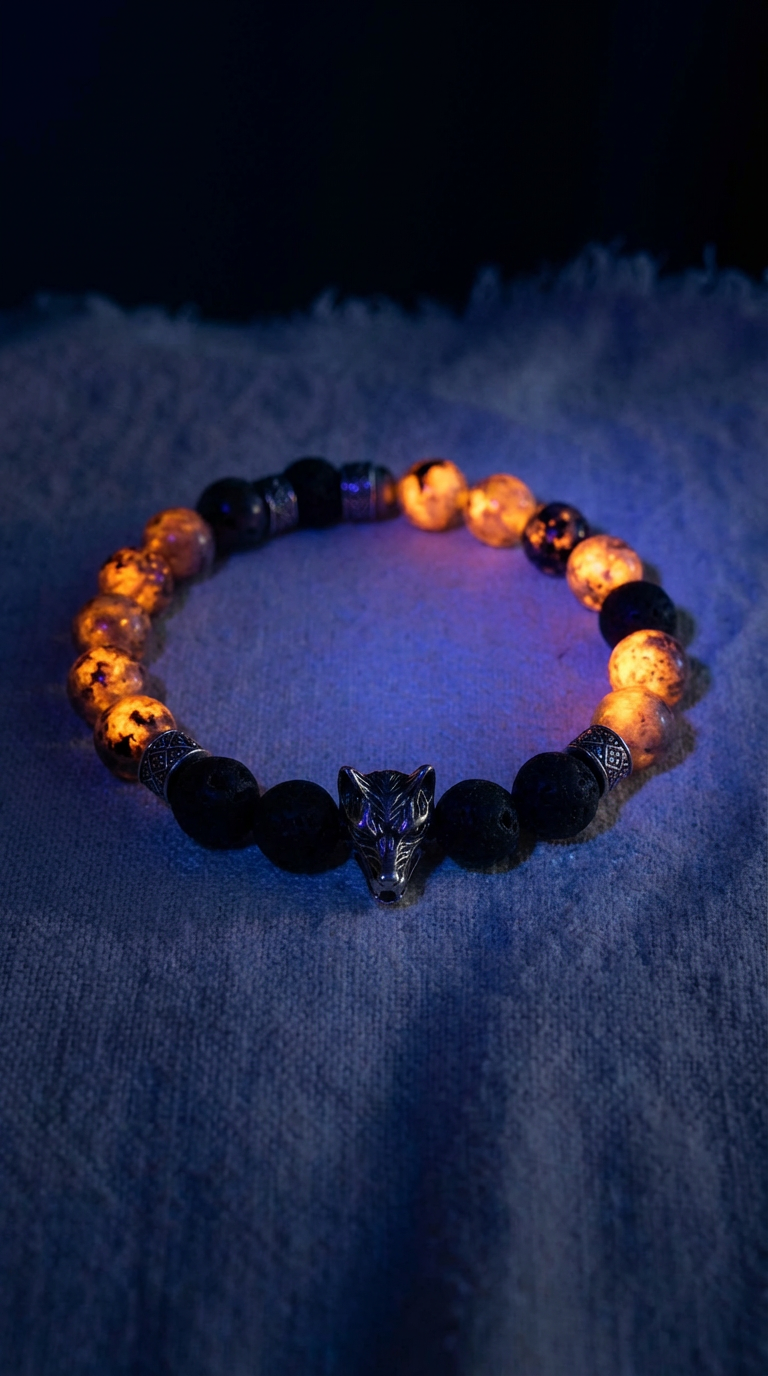 Yooperlite Lava Yang Bracelet- The Awakener