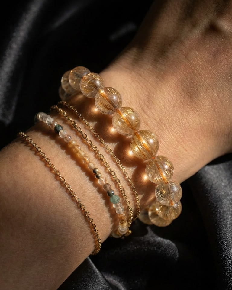 Bold Rutile Quartz Bracelet