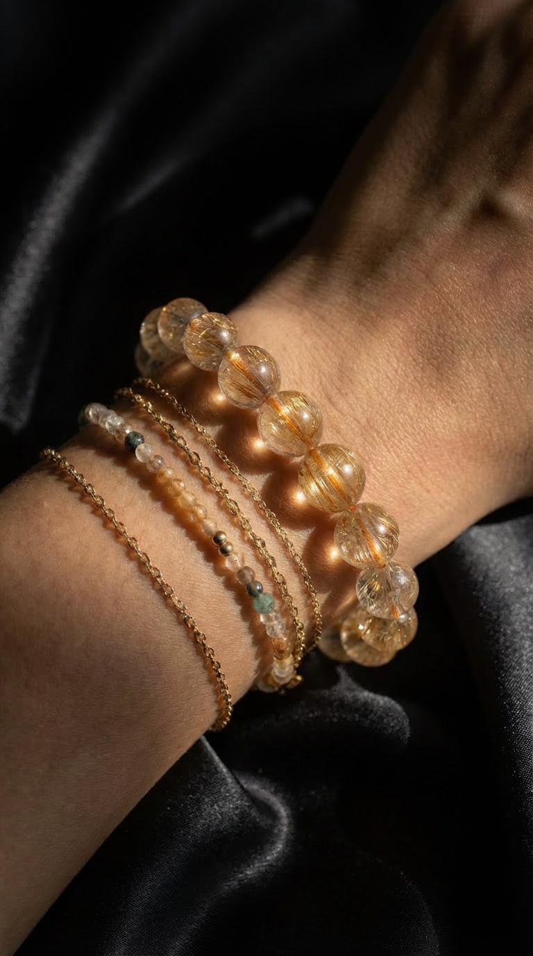 Bold Rutile Quartz Bracelet