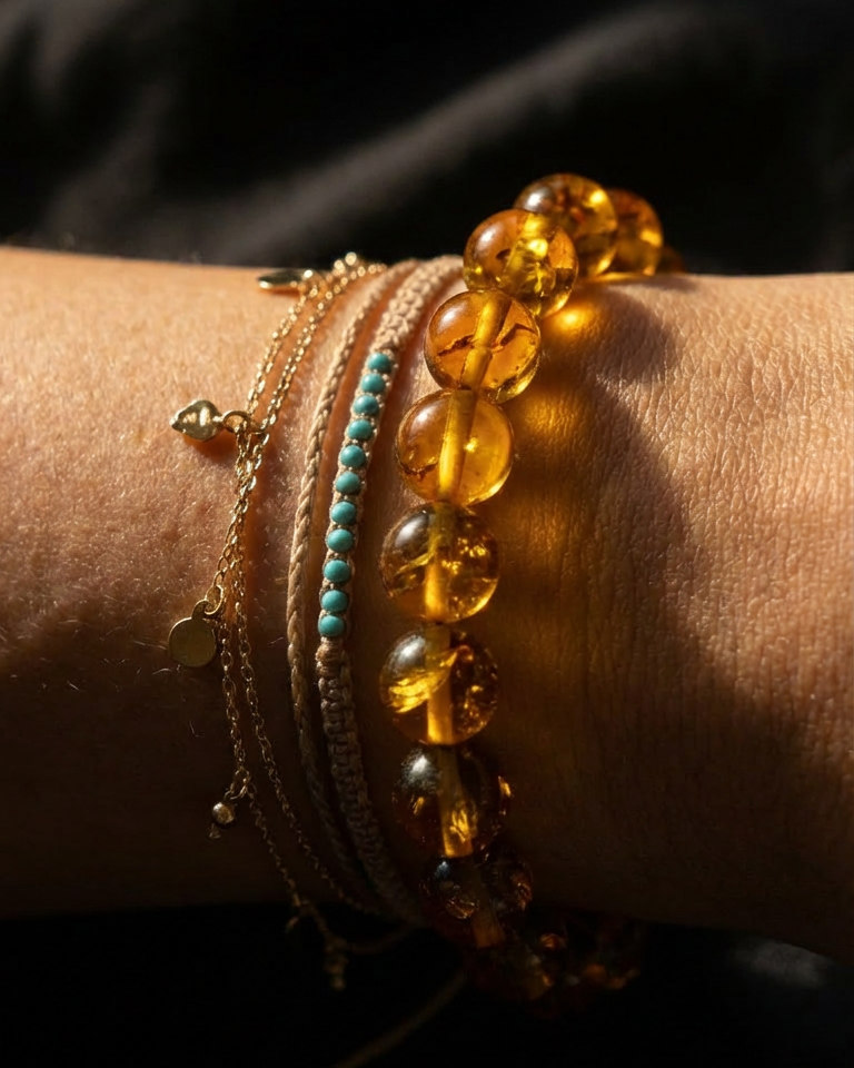 Bold Baltic Amber Bracelet