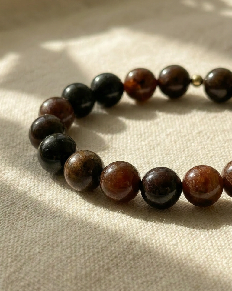 Bold Hessonite Garnet Bracelet