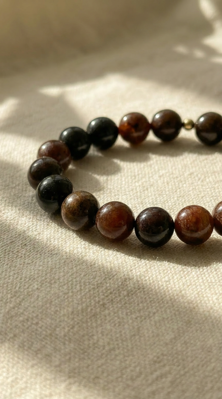 Bold Hessonite Garnet Bracelet