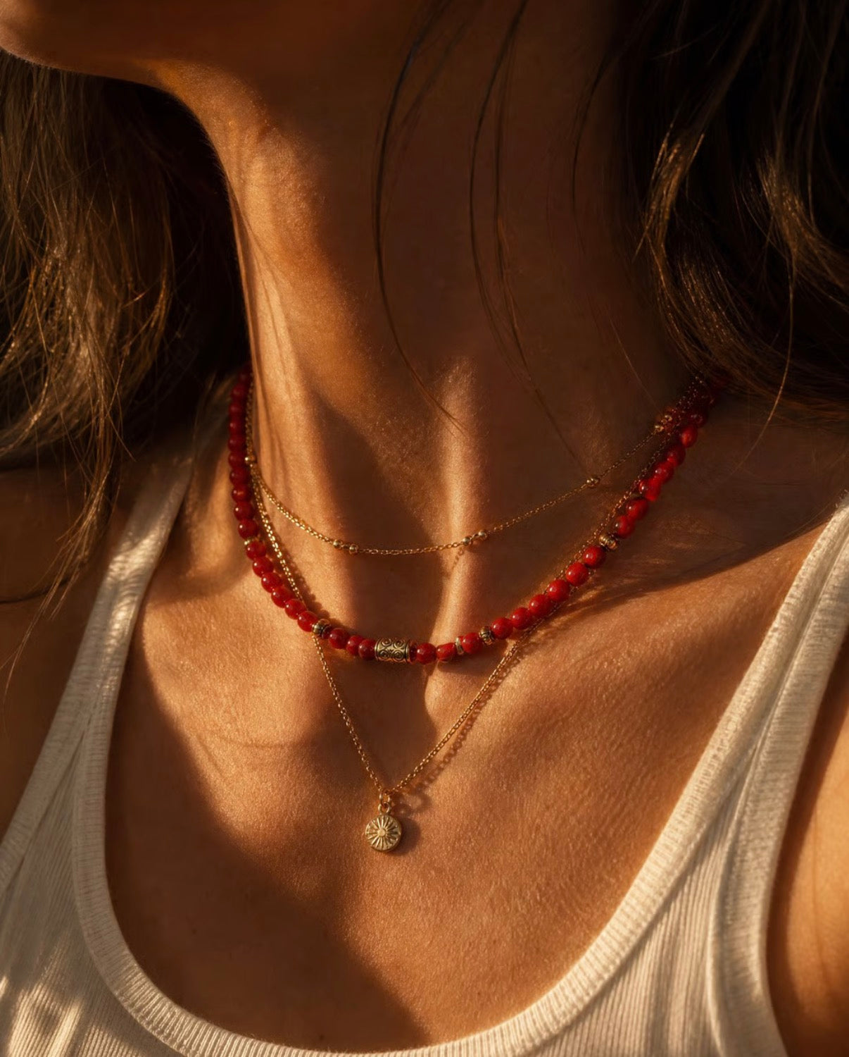 Orange Coral Necklace