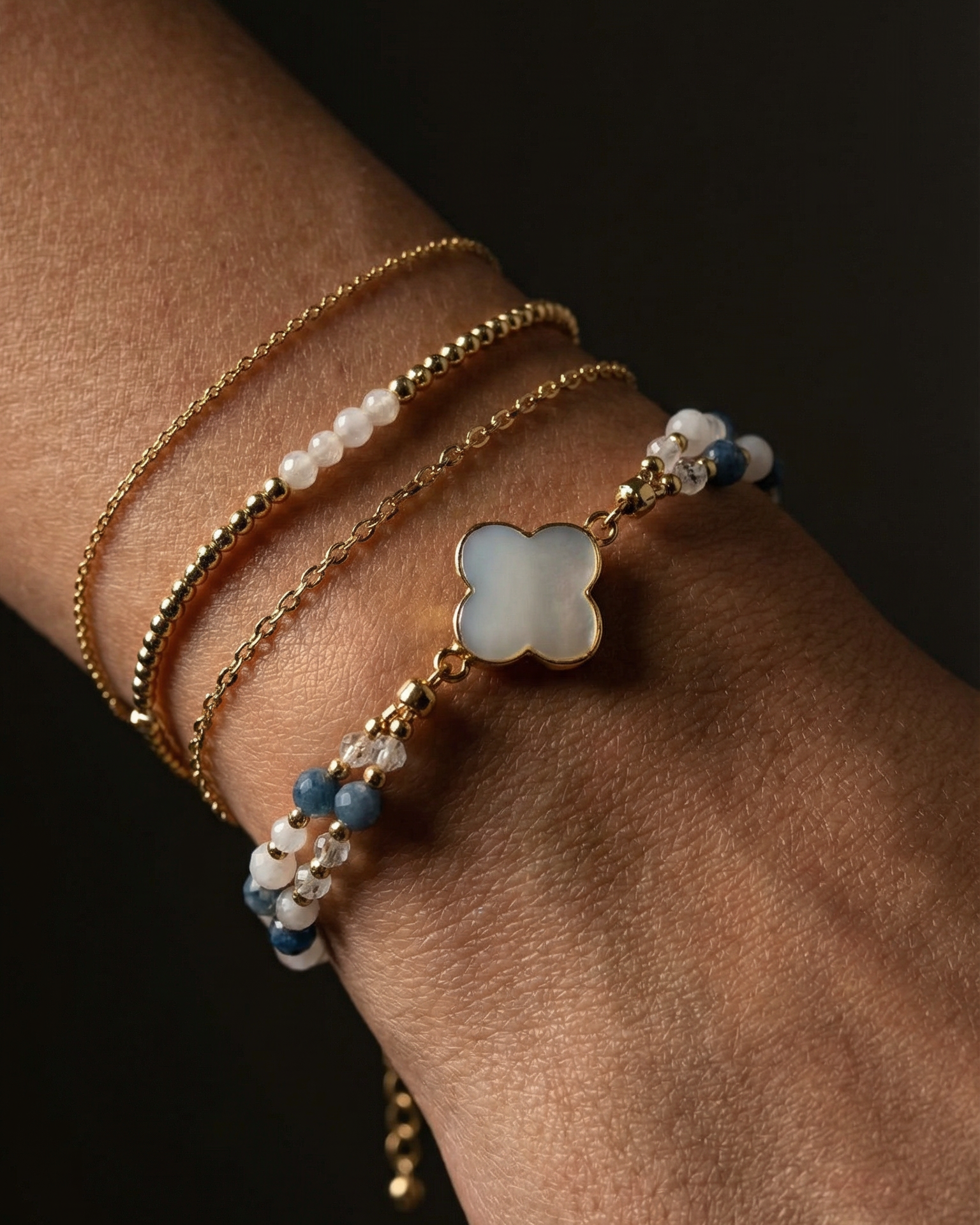 Opalite Clover Bracelet