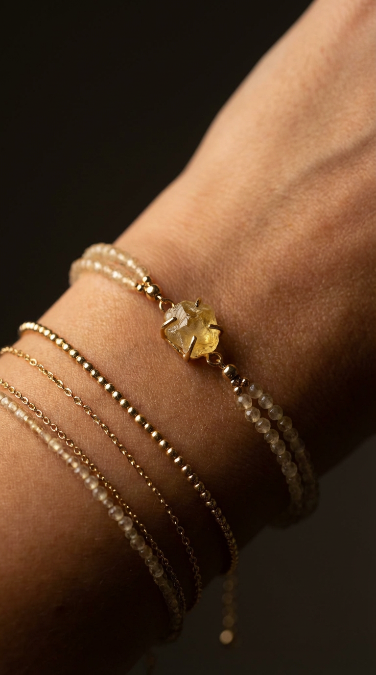 Yellow Sapphire Stone Bracelet