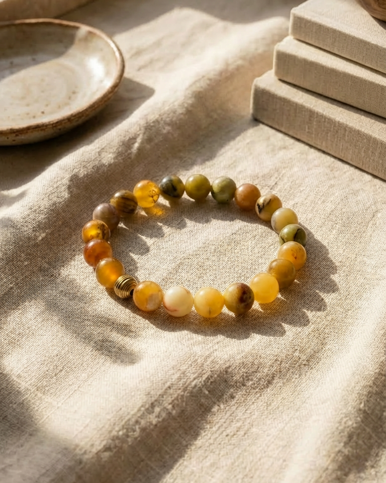 Bold Yellow Opal Bracelet