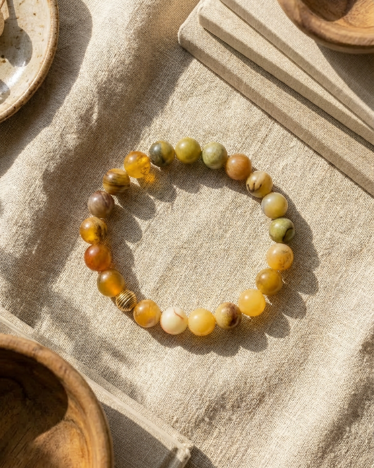 Bold Yellow Opal Bracelet