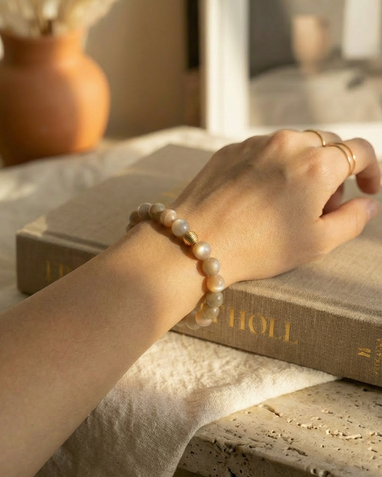 Bold Moonstone Bracelet