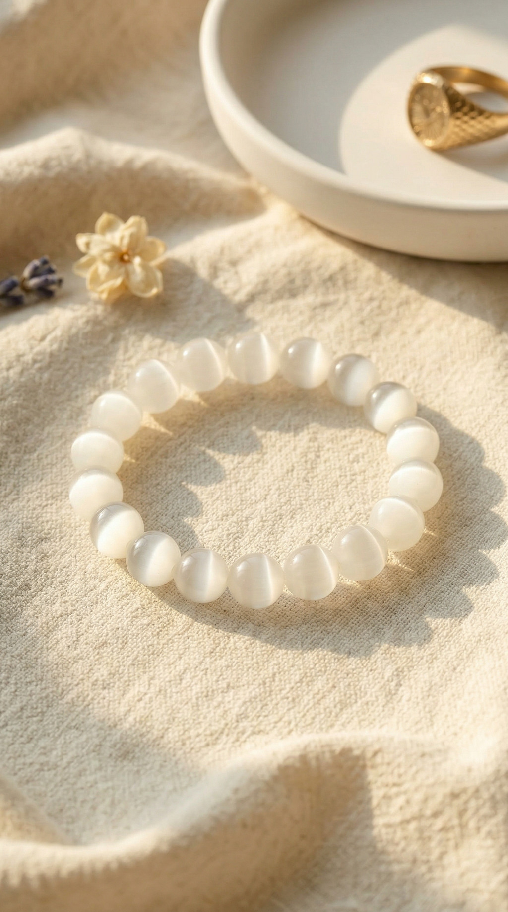 Bold Satin Spar Selenite Bracelet