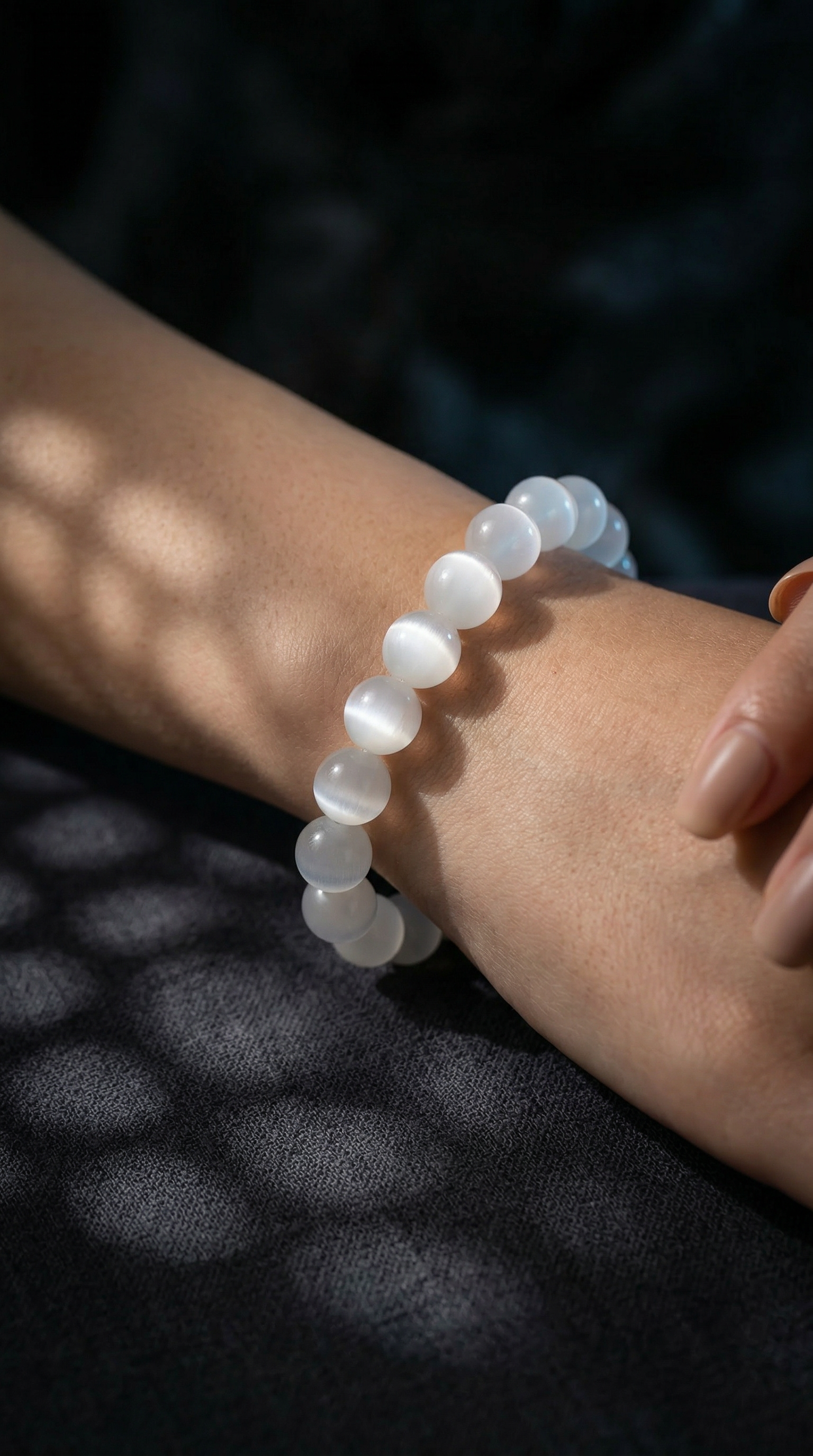 Bold Satin Spar Selenite Bracelet