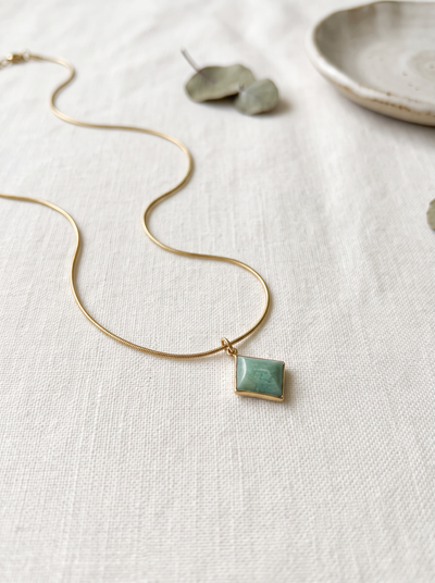 Fresh Amazonite Pendant Necklace
