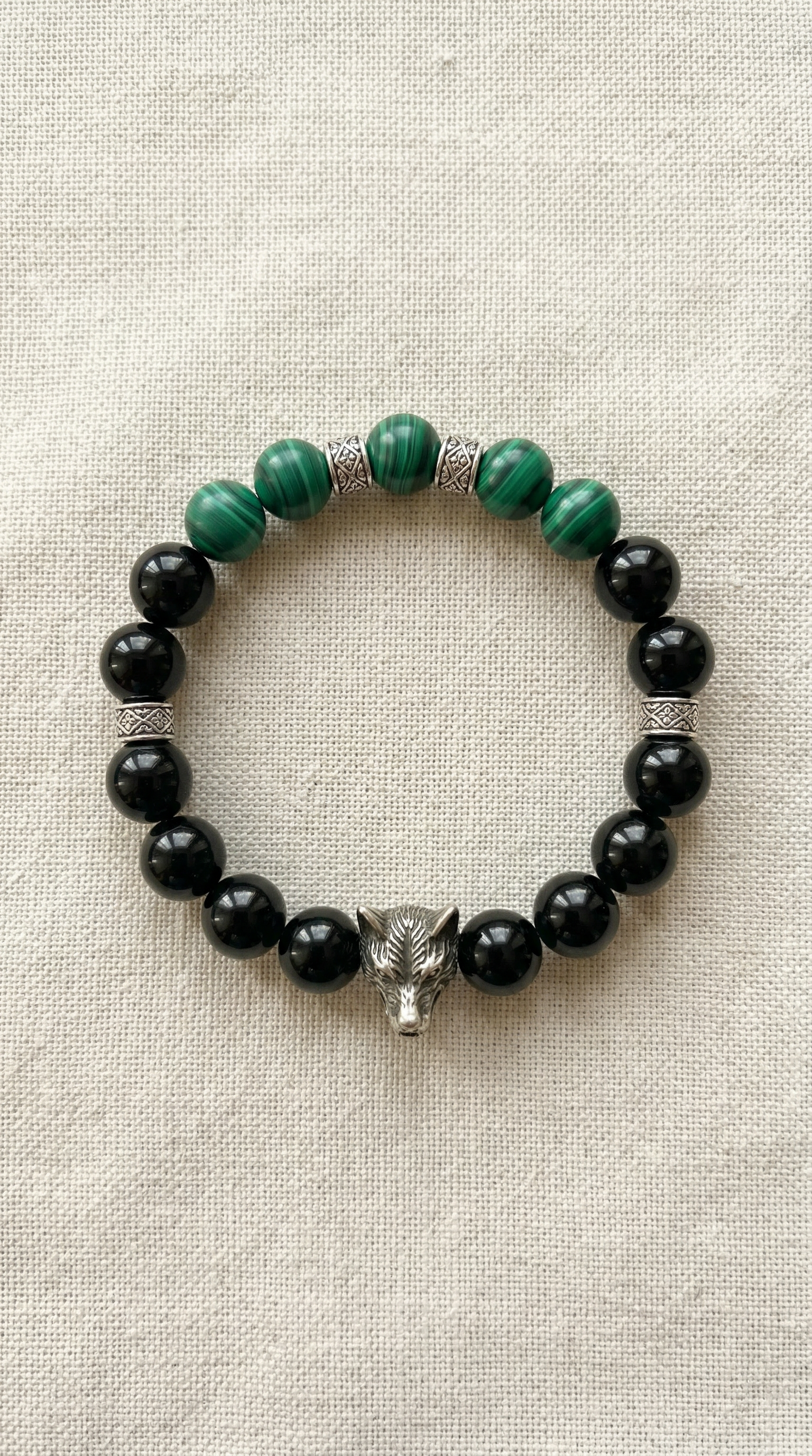 Obsidian Malachite Yang Bracelet - The Transformer