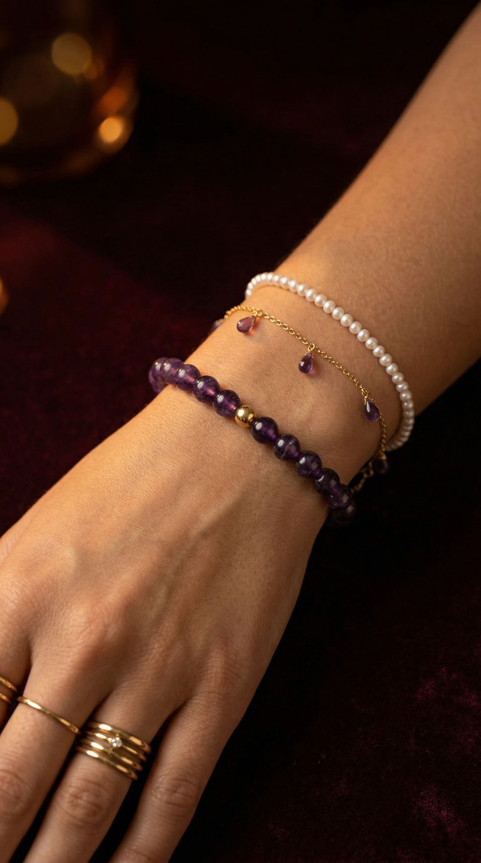 Delicate Amethyst Bracelet
