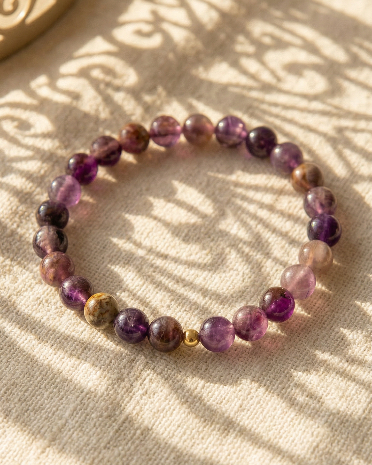 Classic Chevron Amethyst Bracelet