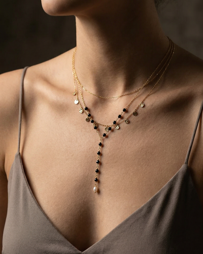 Obsidian Chain Necklace