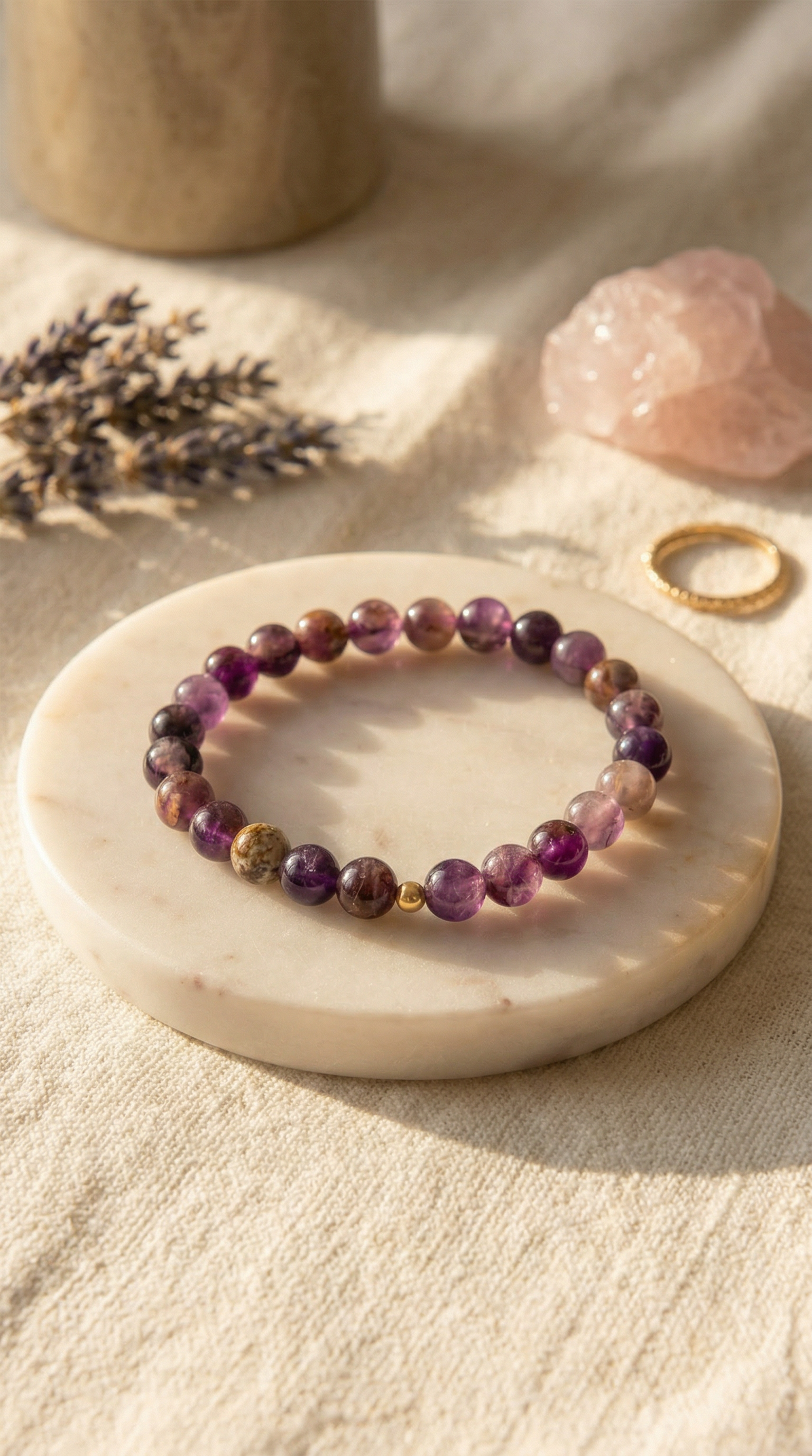 Classic Chevron Amethyst Bracelet