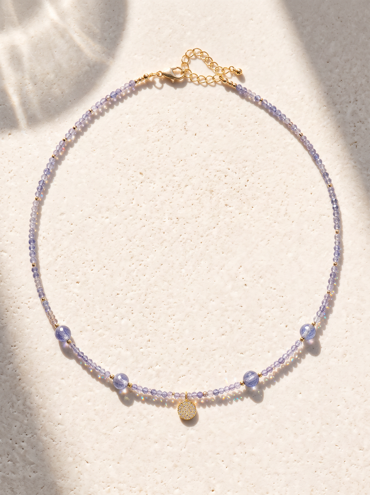 Tanzanite Beaded Necklace