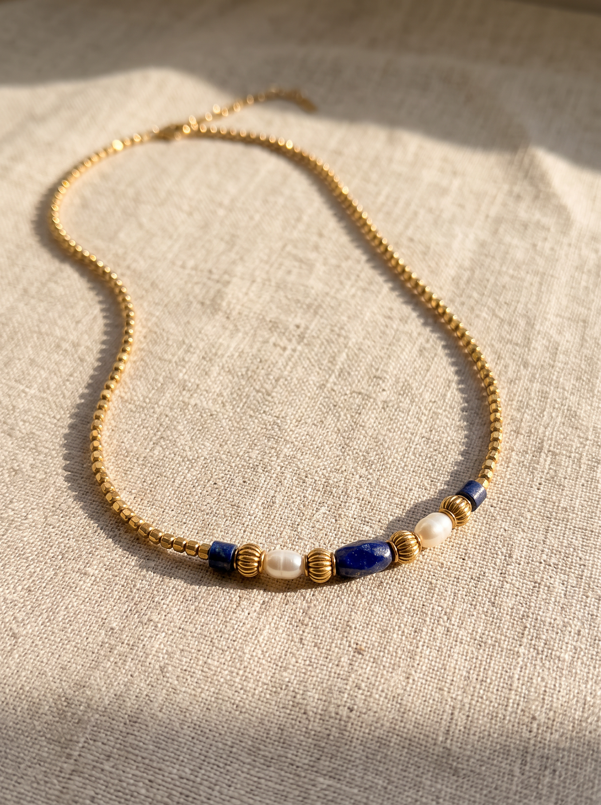 Lapis Lazuli Pearl Necklace
