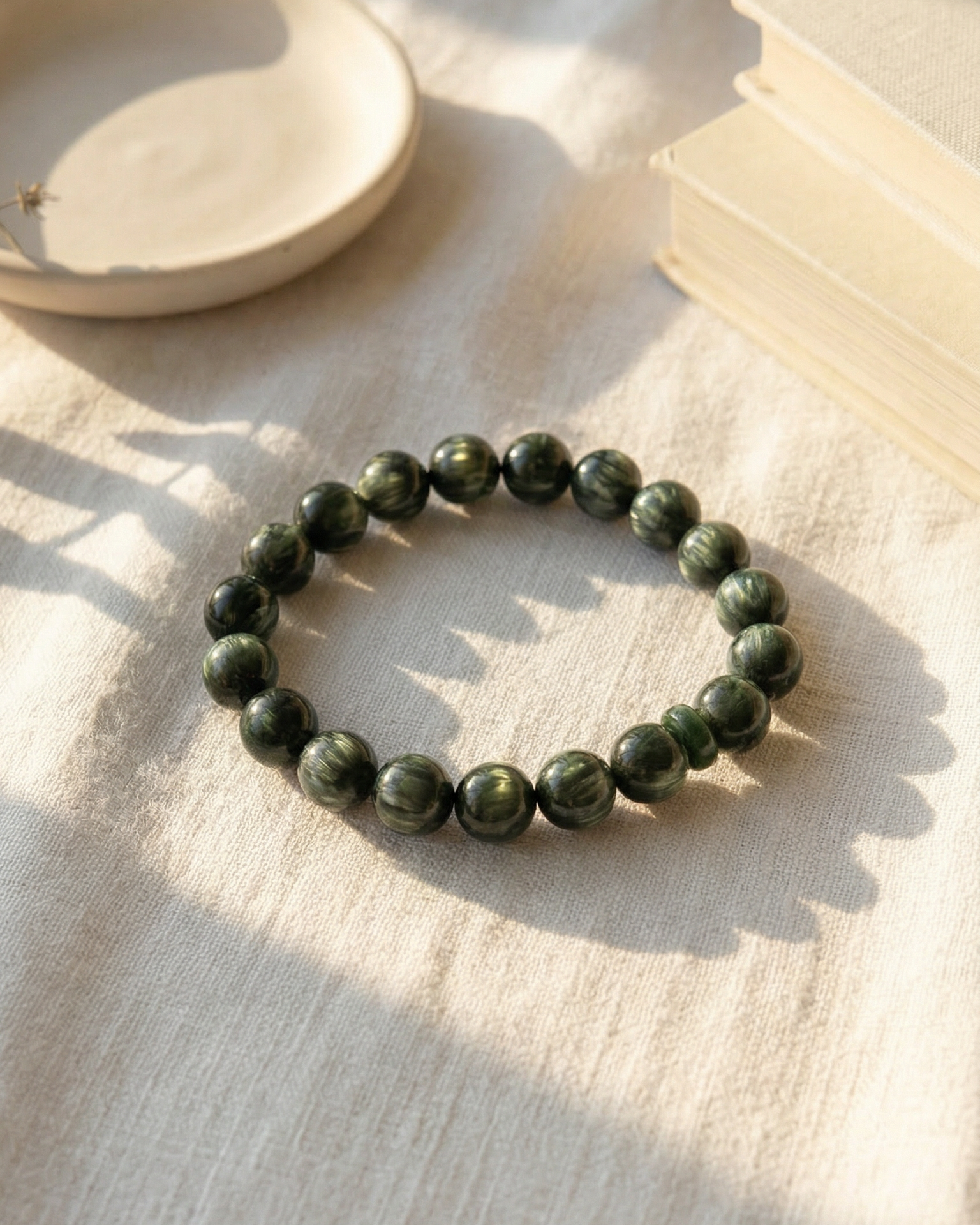Bold Sephranite Bracelet with Muonionalusta Meteorite (Rare)