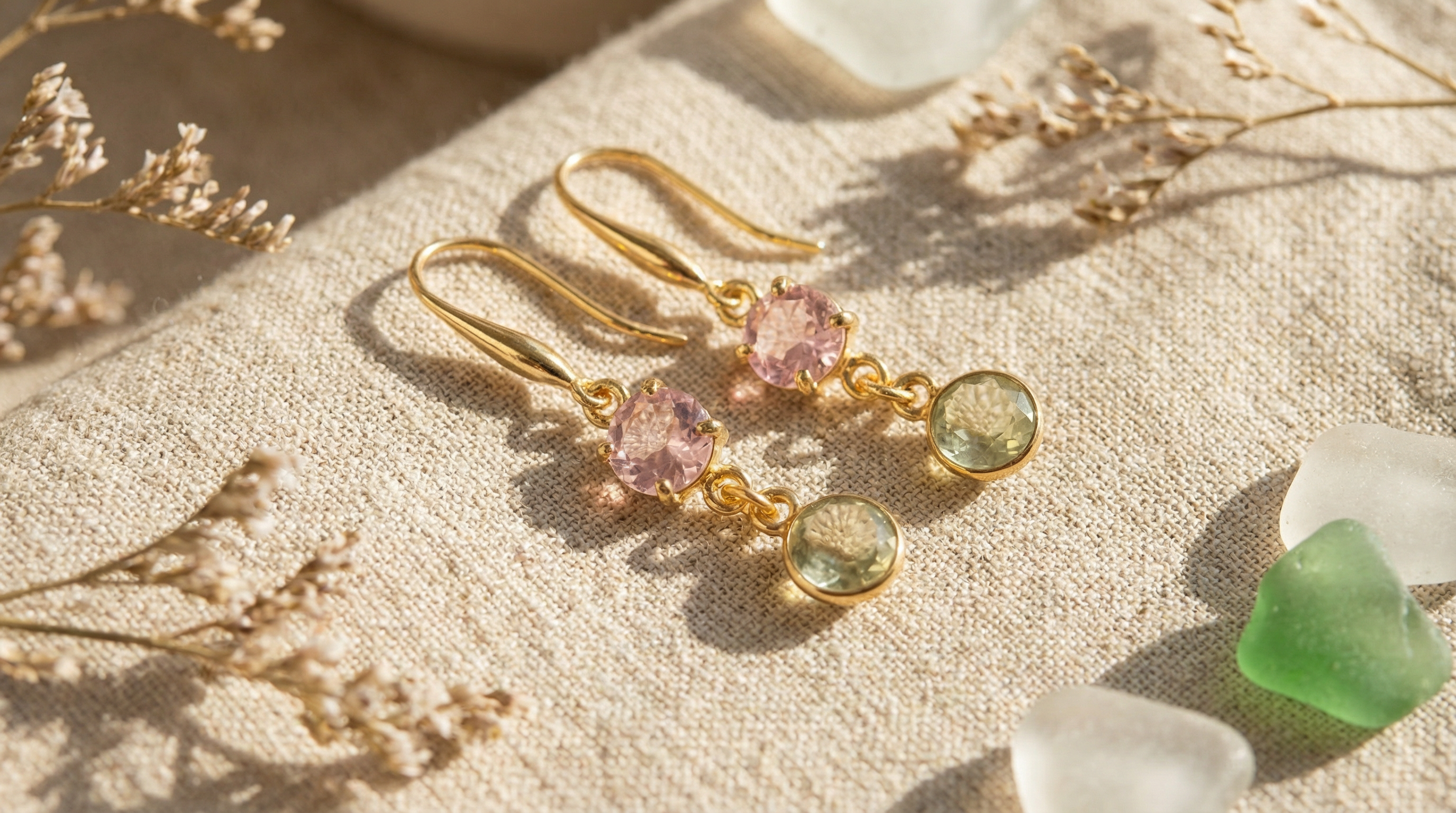 Morganite Gemstone Earrings