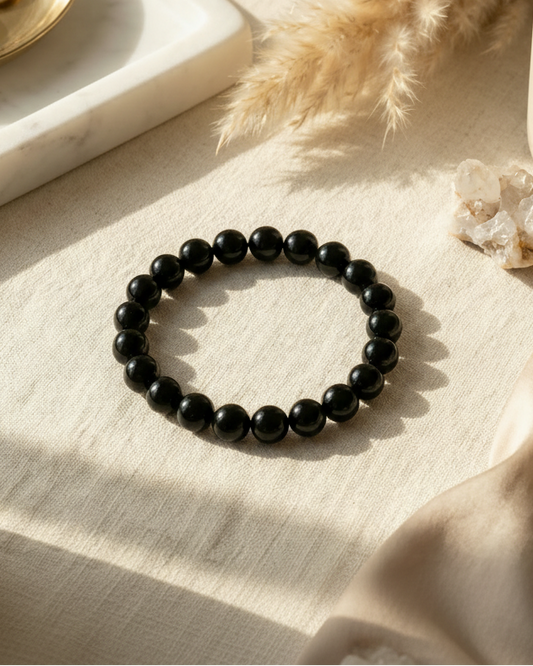 Bold Black Obsidian Bracelet