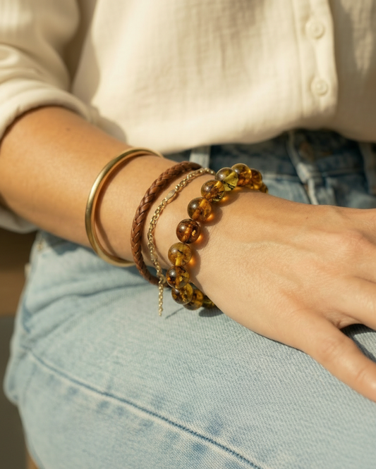 Bold Baltic Amber Bracelet